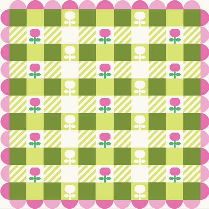 Peony Picnic Quilt Pattern PRINTED