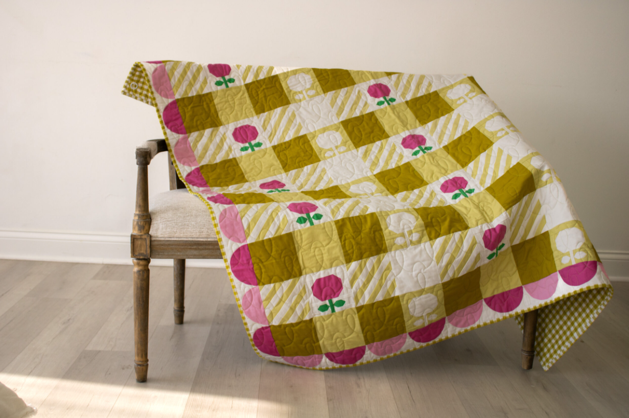 Peony Picnic Quilt Pattern PRINTED