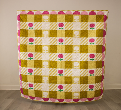 Peony Picnic Quilt Pattern PRINTED