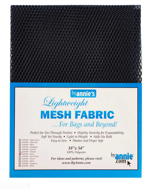 Lightweight Mesh Fabric Navy 18x54in