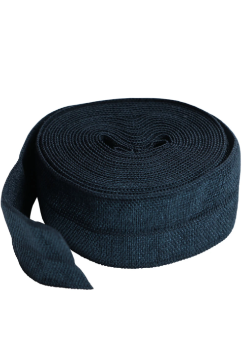 Fold-over Elastic 3/4in x 2yd Navy