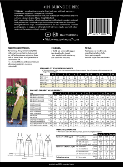 Burnside Bib Pattern
