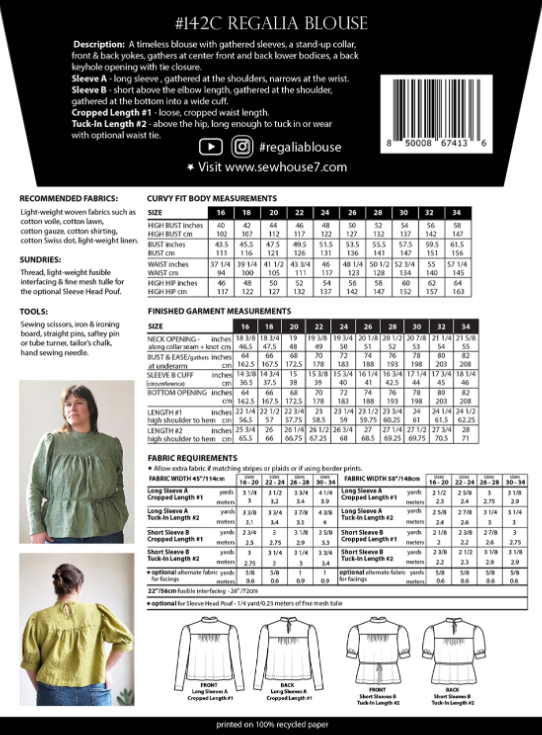 Regalia Blouse Curvy Pattern