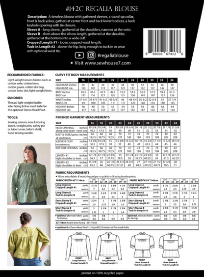 Regalia Blouse Curvy Pattern