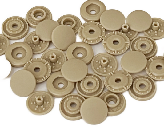 Tool-less Plastic Snap Fasteners 9mm Beige