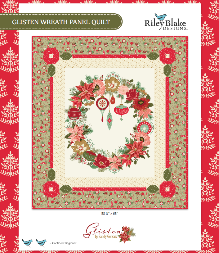 Glisten Wreath Panel Quilt Kit