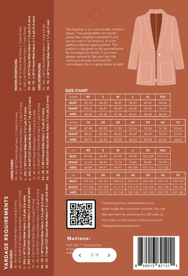 Heather Blazer - Printed Pattern