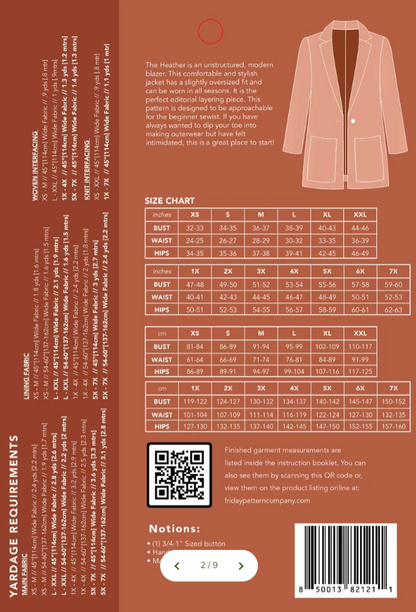 Heather Blazer - Printed Pattern