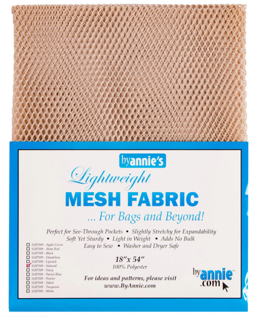 Lightweight Mesh Fabric Natural 18x54in