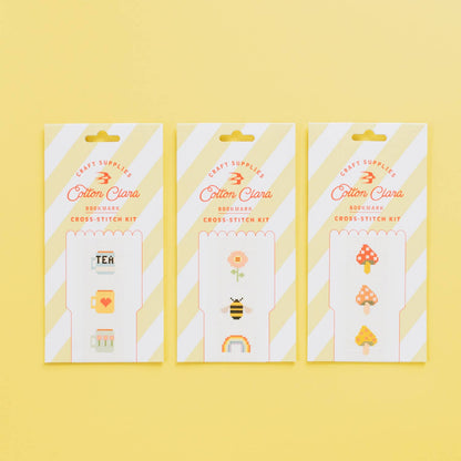 Nature Rainbow Cross Stitch Bookmark Kit Beginner Friendly