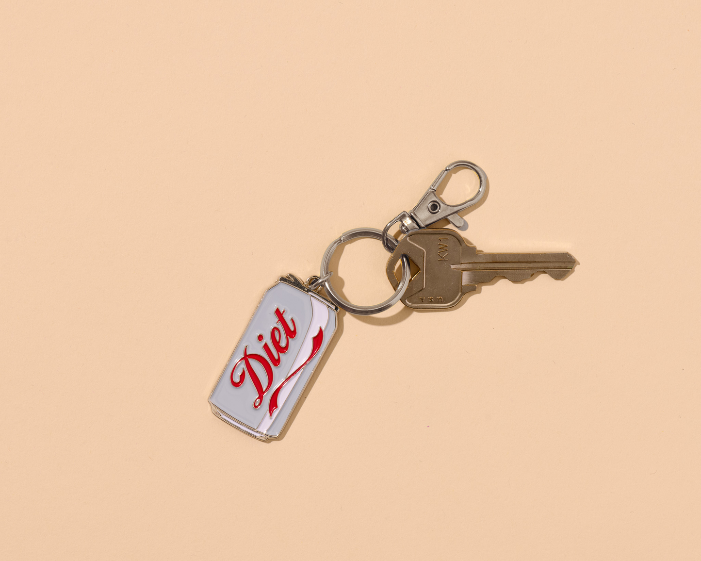 Enamel Keychain & Bag Charm—Diet Soda (Foodie Gift)