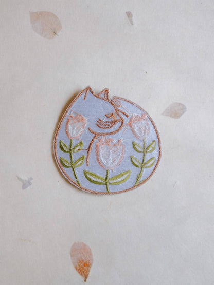 Cat Nap Iron-On Patch (New Size 2.5” x 2.5”)