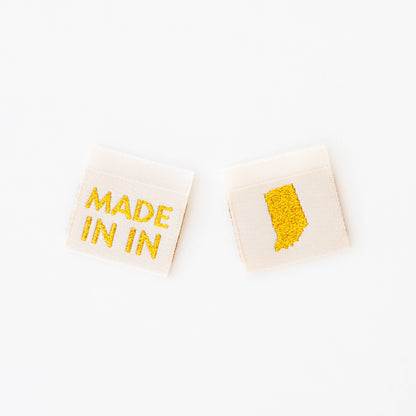 Made in My State Gold Woven Labels: Georgia