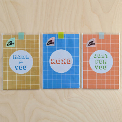 Cards with Care Instructions for Knit & Sewn Gifts: Blue