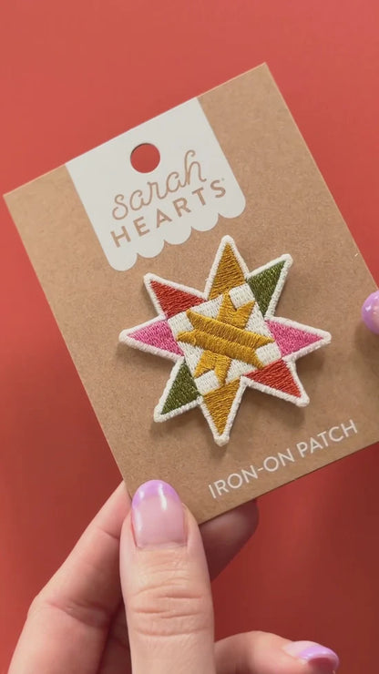 Sawtooth Star Iron-On Patch