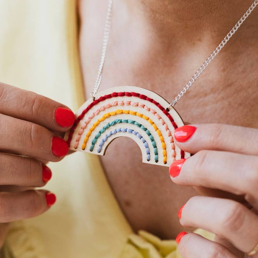 Rainbow Necklace Embroidery Board Kit
