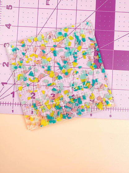 4.5 in Square Quilting Ruler: Golden