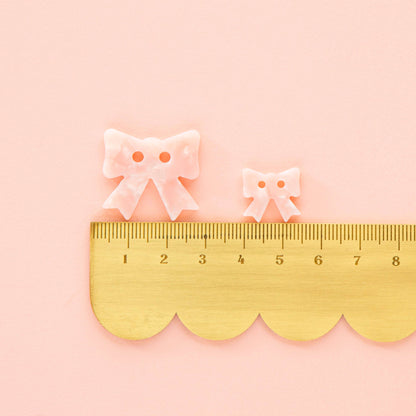 Pink Bow Small 5/8" Buttons