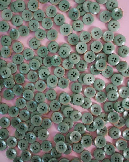 Jadite 1/2" Corozo Nut Buttons: Set of 8