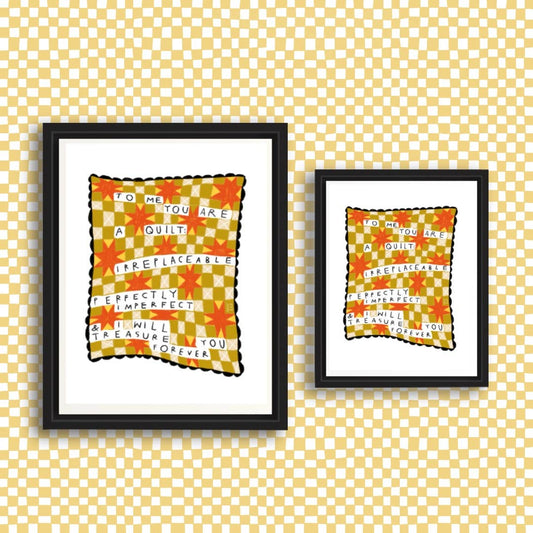 I WILL TREASURE YOU FOREVER QUILT Art Print: 8.5x11