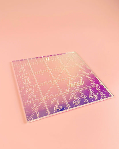 4.5 in Square Quilting Ruler: Golden