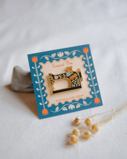 Sewing Machine (Black) Enamel Pin