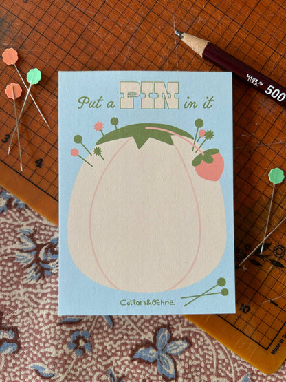 Put a Pin in it Notepad