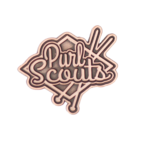 Purl Scouts Die Struck Knitting Pin