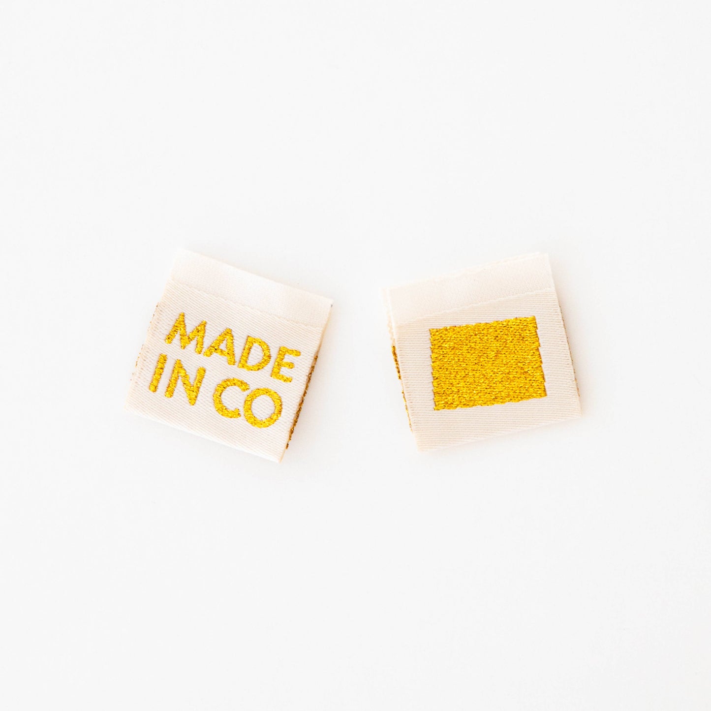 Made in My State Gold Woven Labels: Georgia