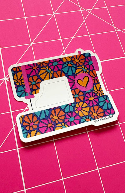 Daisy Sewing Machine Sticker