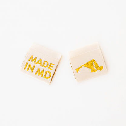 Made in My State Gold Woven Labels: Georgia