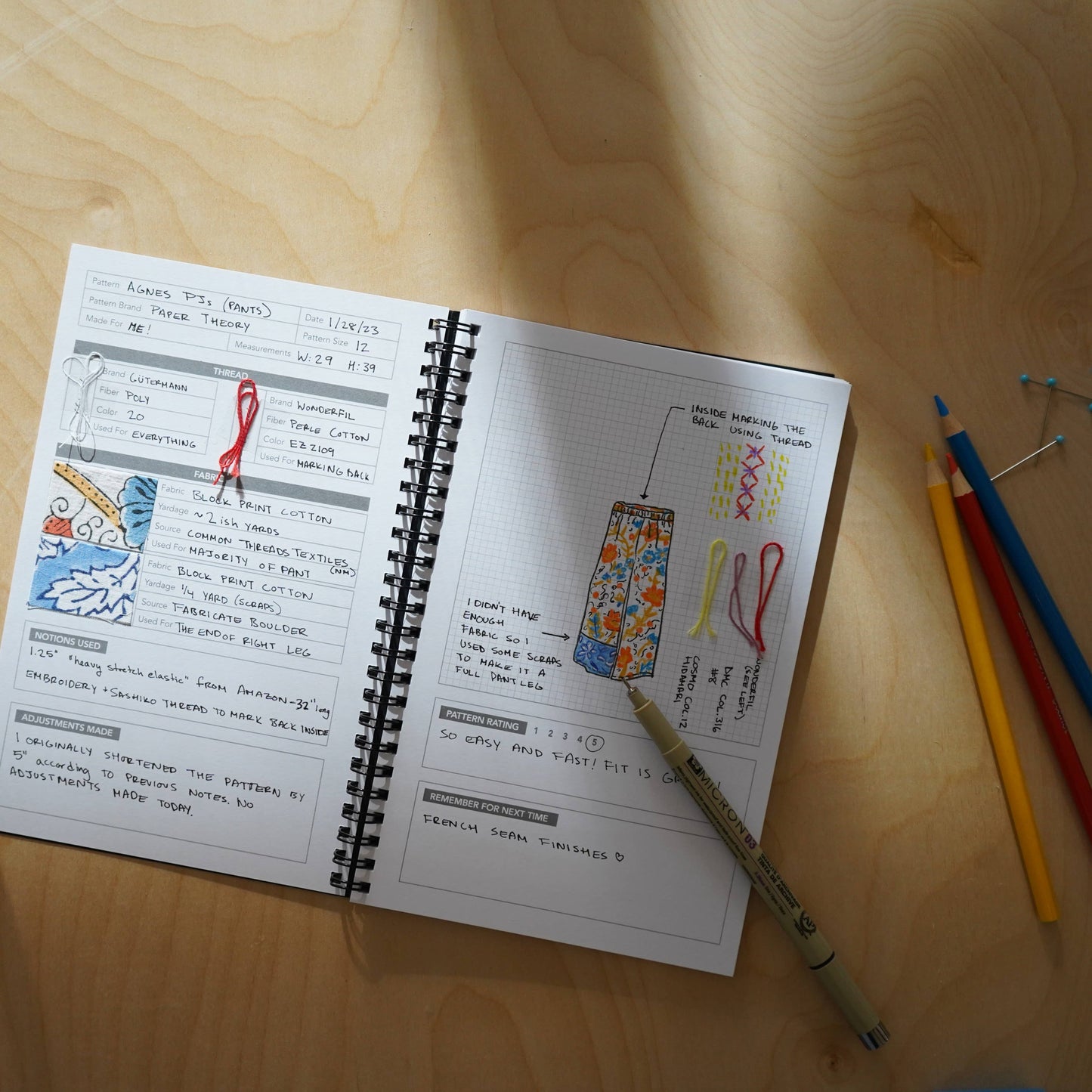 Sewing Journal: Black