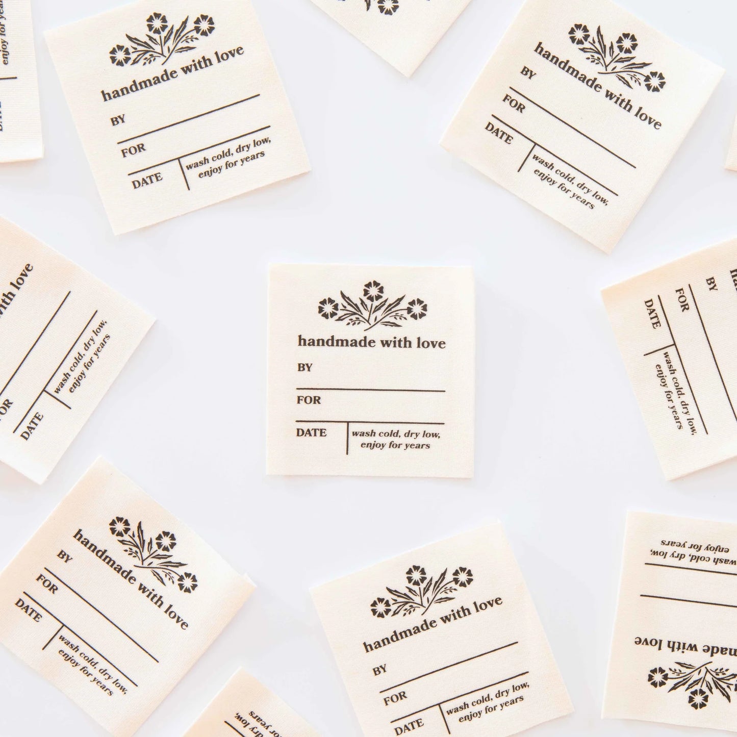 Vintage Handmade with Love Organic Cotton Write-In Labels