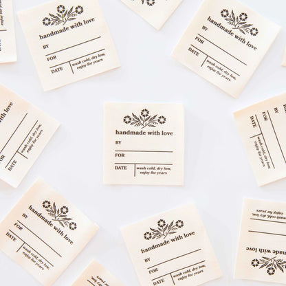 Vintage Handmade with Love Organic Cotton Write-In Labels