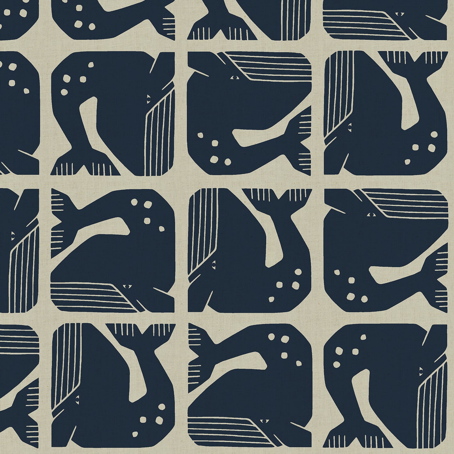 Grumpy Whale in Blue-Grey Unbleached