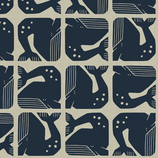 Grumpy Whale in Blue-Grey Unbleached