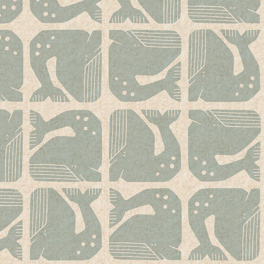 Grumpy Whale in Sky Blue Unbleached