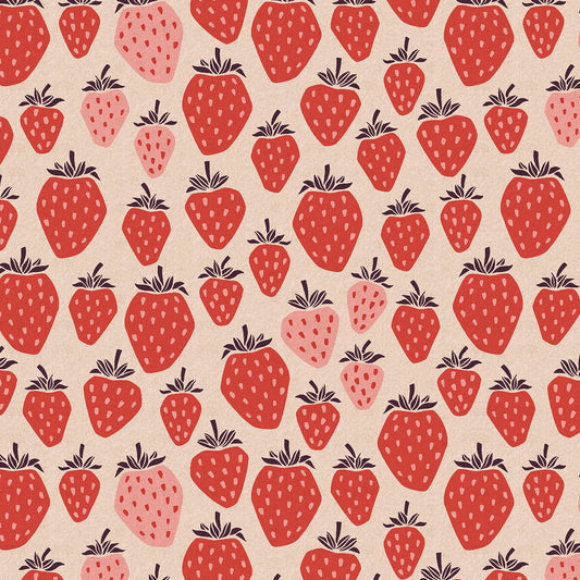 Queen of Berries in Red Unbleached CANVAS