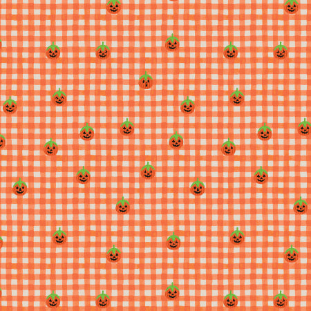 Pumpkin Gingham in Orange
