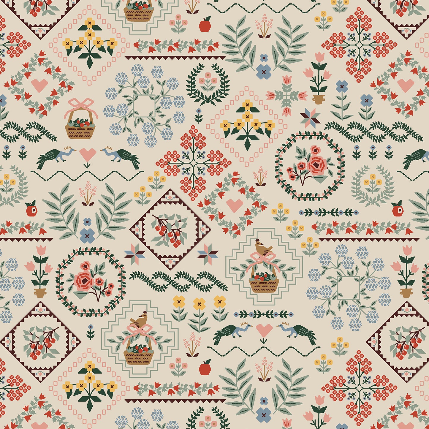 Heritage Sampler in Linen