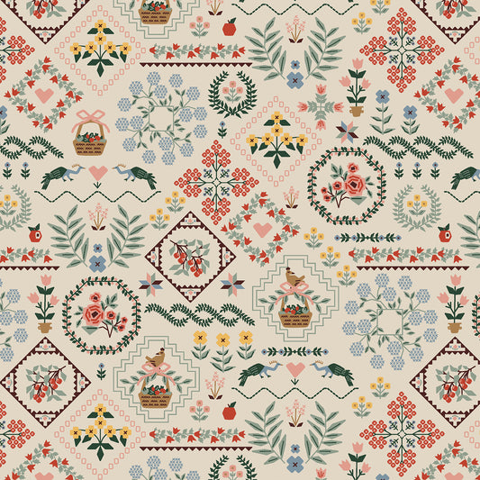 Heritage Sampler in Linen