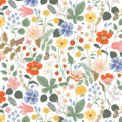 Strawberry Fields in Ivory - RAYON