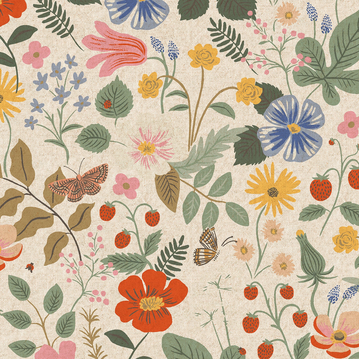 Strawberry Fields in Linen - CANVAS