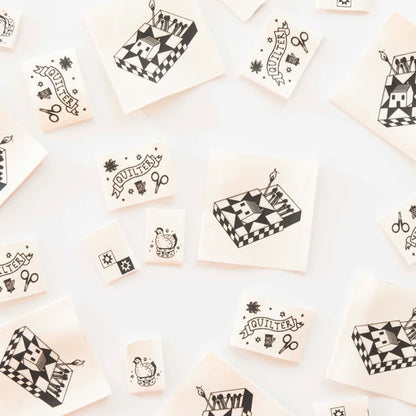 Toad and Sew Quilty Tattoo Woven Sewing Labels Multipack