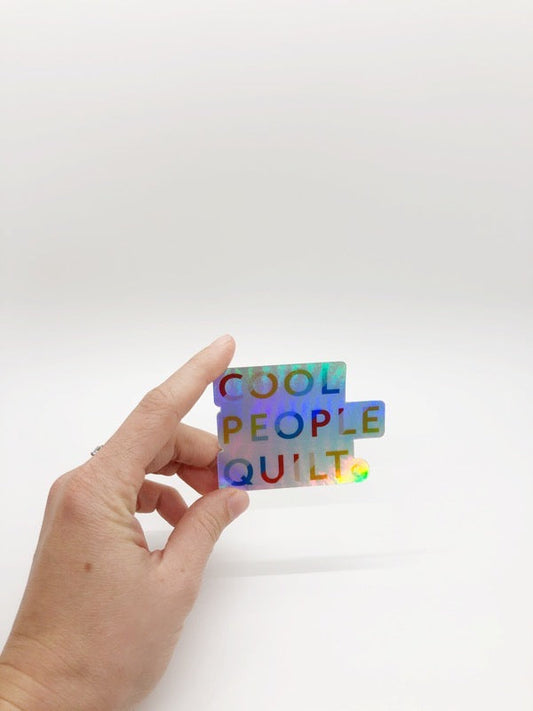 2020 Cool People Quilt Sticker- Holographic
