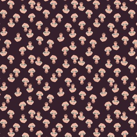 Mushroom- Eggplant Unbleached Fabric