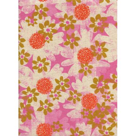 Daisy Fields - Pink CANVAS Fabric